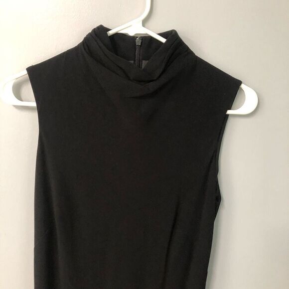 lauren ralph lauren glamorous black dress mock neck maxi full length sleeveless - Picture 2 of 7